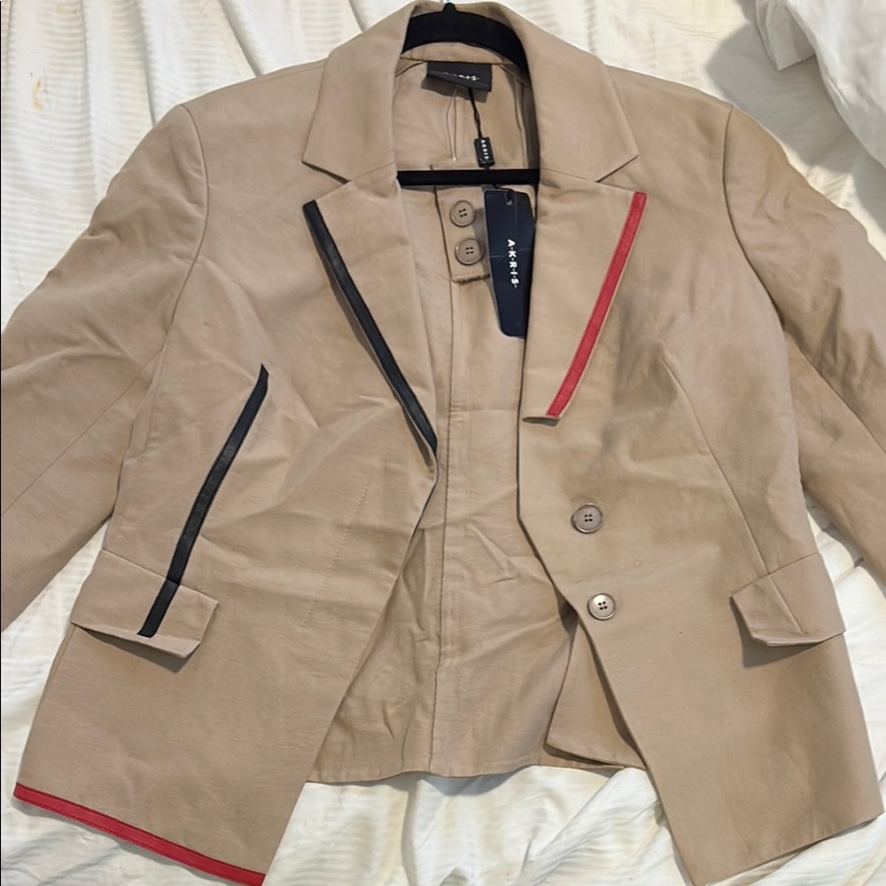 Akris Beige Coloblock Blazer